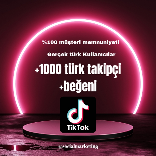  TikTok Türk Takipçi + Beğeni  Max 500  100 Gerçek Kullanıcılar